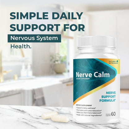 NerveCalm – Passion Flower & Prickly Pear Capsules – 30 Caps, 3 Month Supply | Passion Flower, Prickly Pear & California Poppy | Vegan, Non-GMO, Made in USA | Easy-to-swallow capsule
