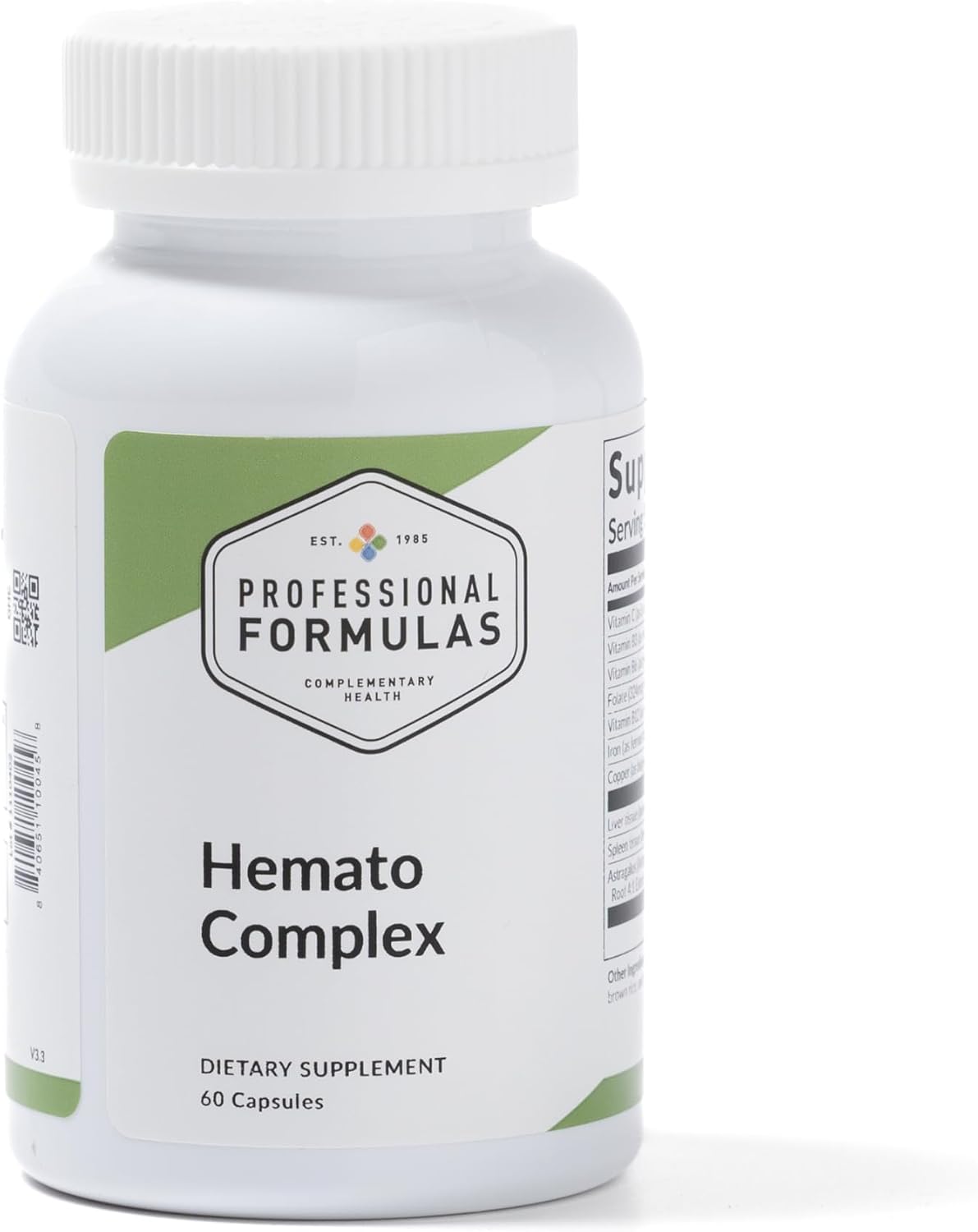 Professional Formulae Hemato Complex – Blood Support Supplement with Liver & Spleen Glandulars, Iron, B Vitamins, Folate & Astragalus – 60 Capsules - görsel 1