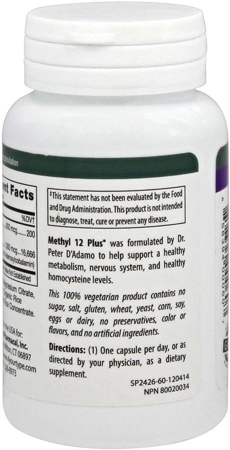 D'Adamo Personalized Nutrition Methyl 12 Plus - 60 Capsules - görsel 3