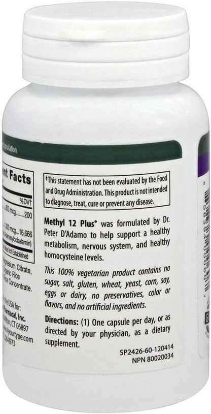 D'Adamo Personalized Nutrition Methyl 12 Plus - 60 Capsules