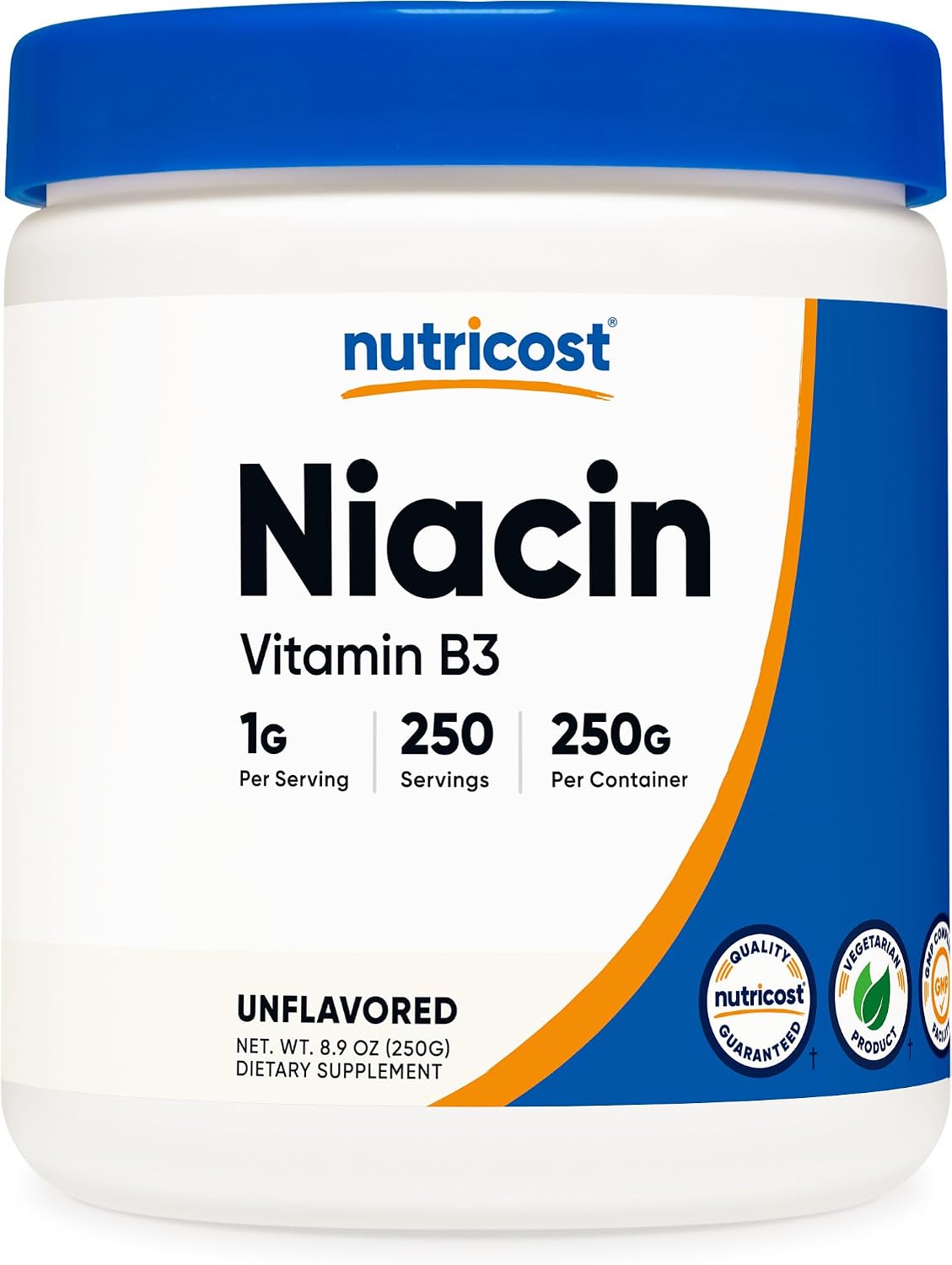 Nutricost Niacin (Vitamin B3) Powder - 500g (2-Pack) - 1g per Serving - görsel 7