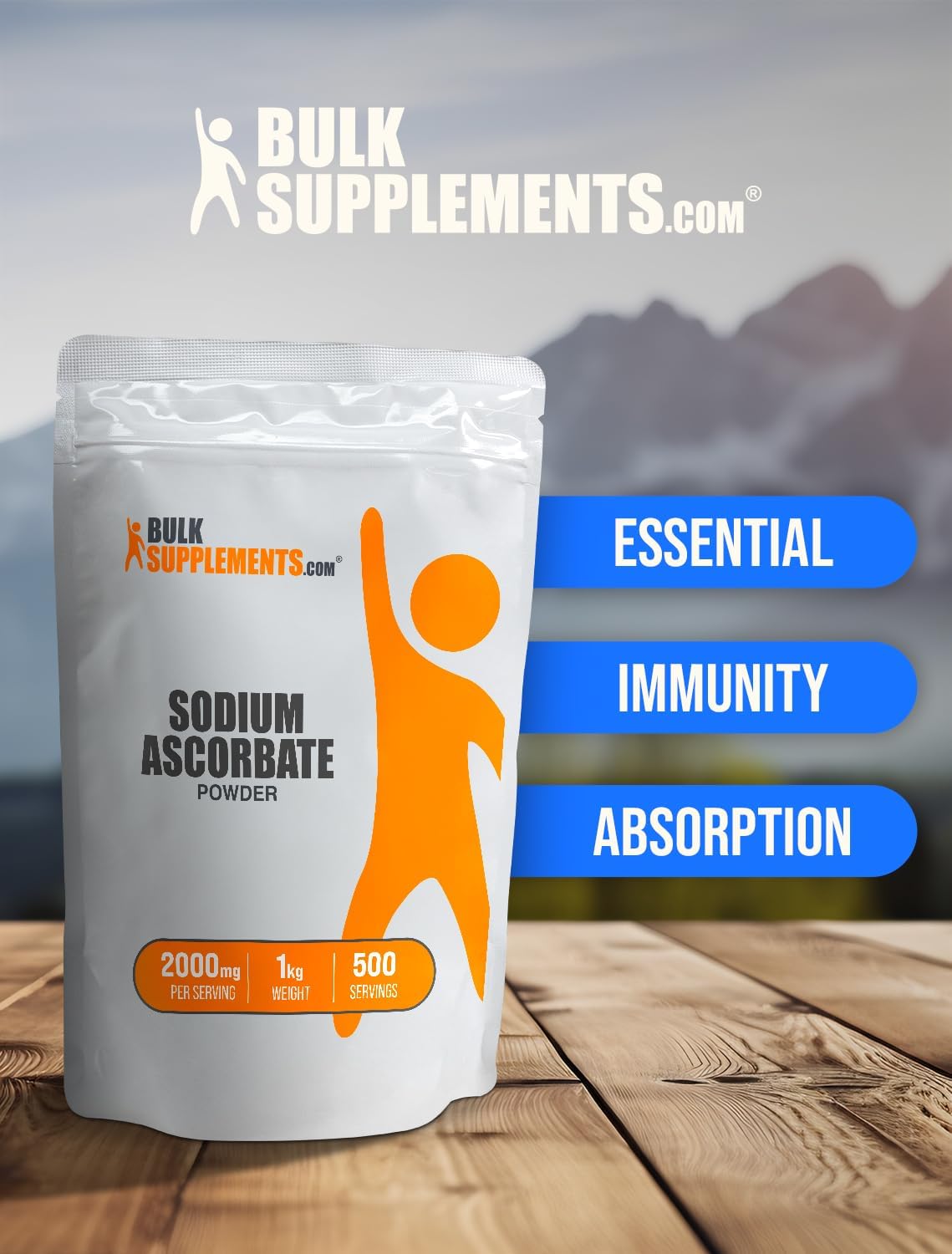 BulkSupplements Sodium Ascorbate Powder - Buffered Vitamin C, Immune Support, 2000mg per Serving, 5kg (Pack of 5) - görsel 5