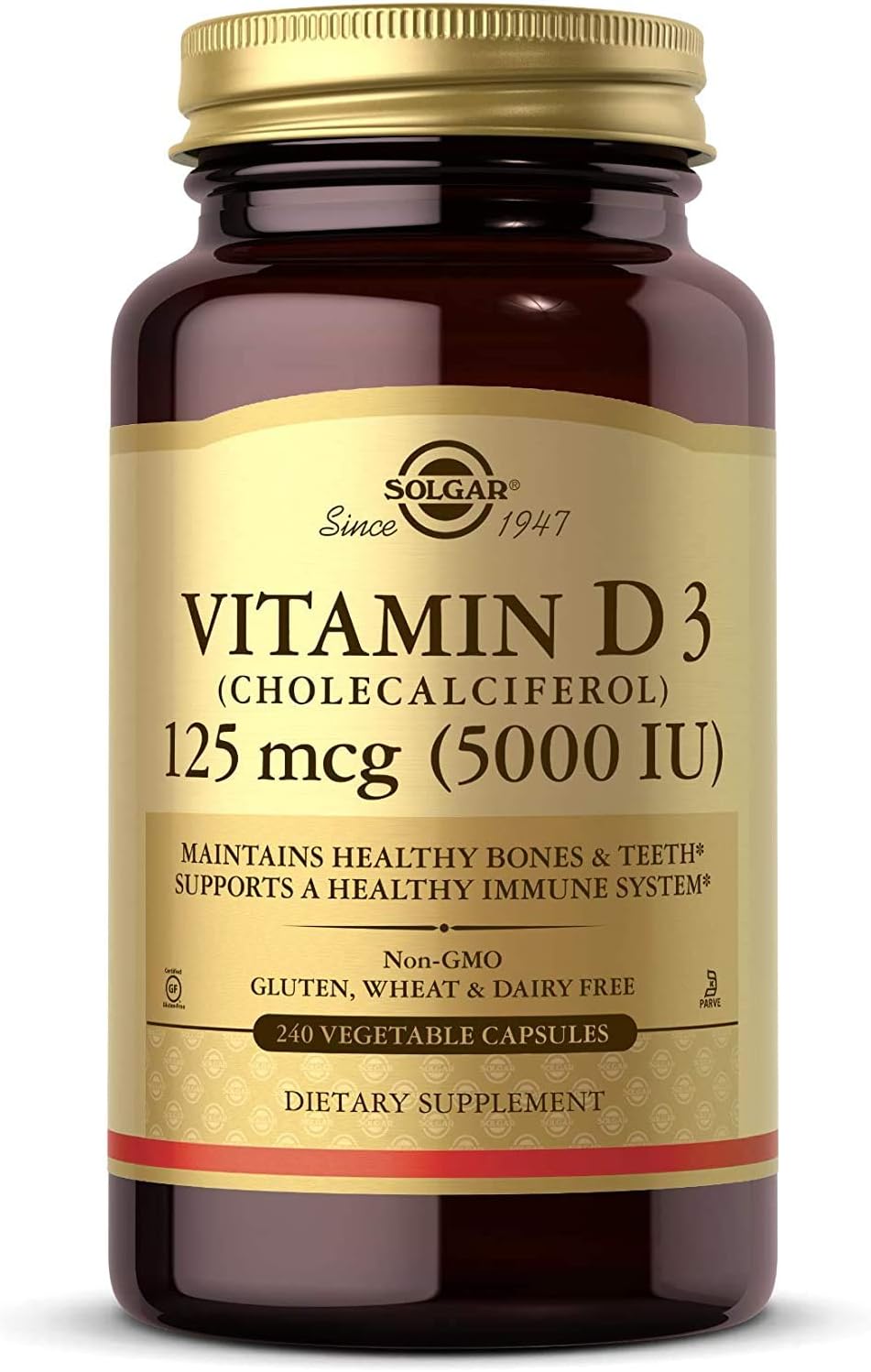 Solgar Vitamin D3 (Cholecalciferol) 125 mcg (5000 IU), 120 Vegetable Capsules - görsel 8