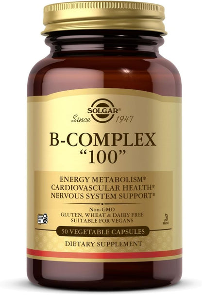Solgar B-Complex 100 – 50 Vegetable Capsules