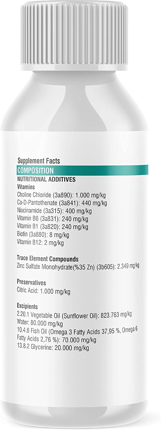 OptiBiomega Fish Oil for Dogs & Cats - Omega 3 & 6 with Zinc, 100 ml - görsel 4