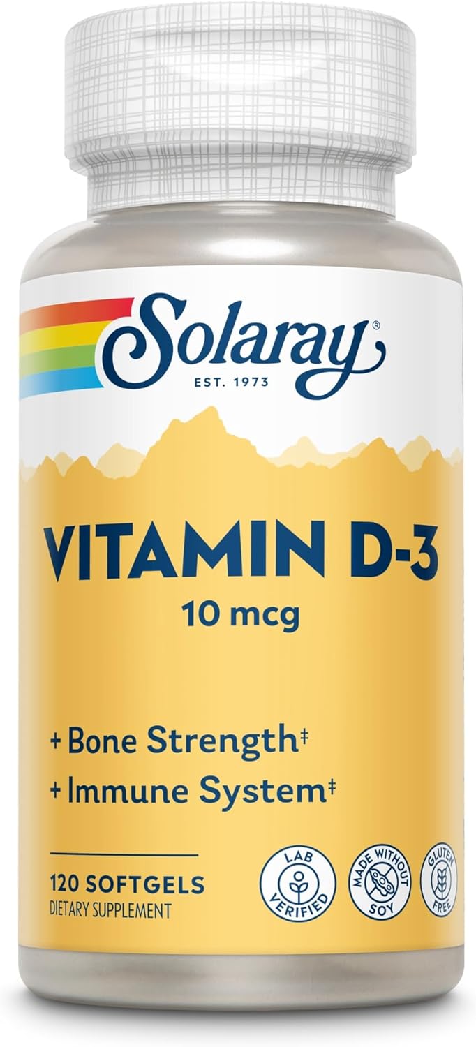SOLARAY Vitamin D3 400 IU – 120 Softgels - görsel 2