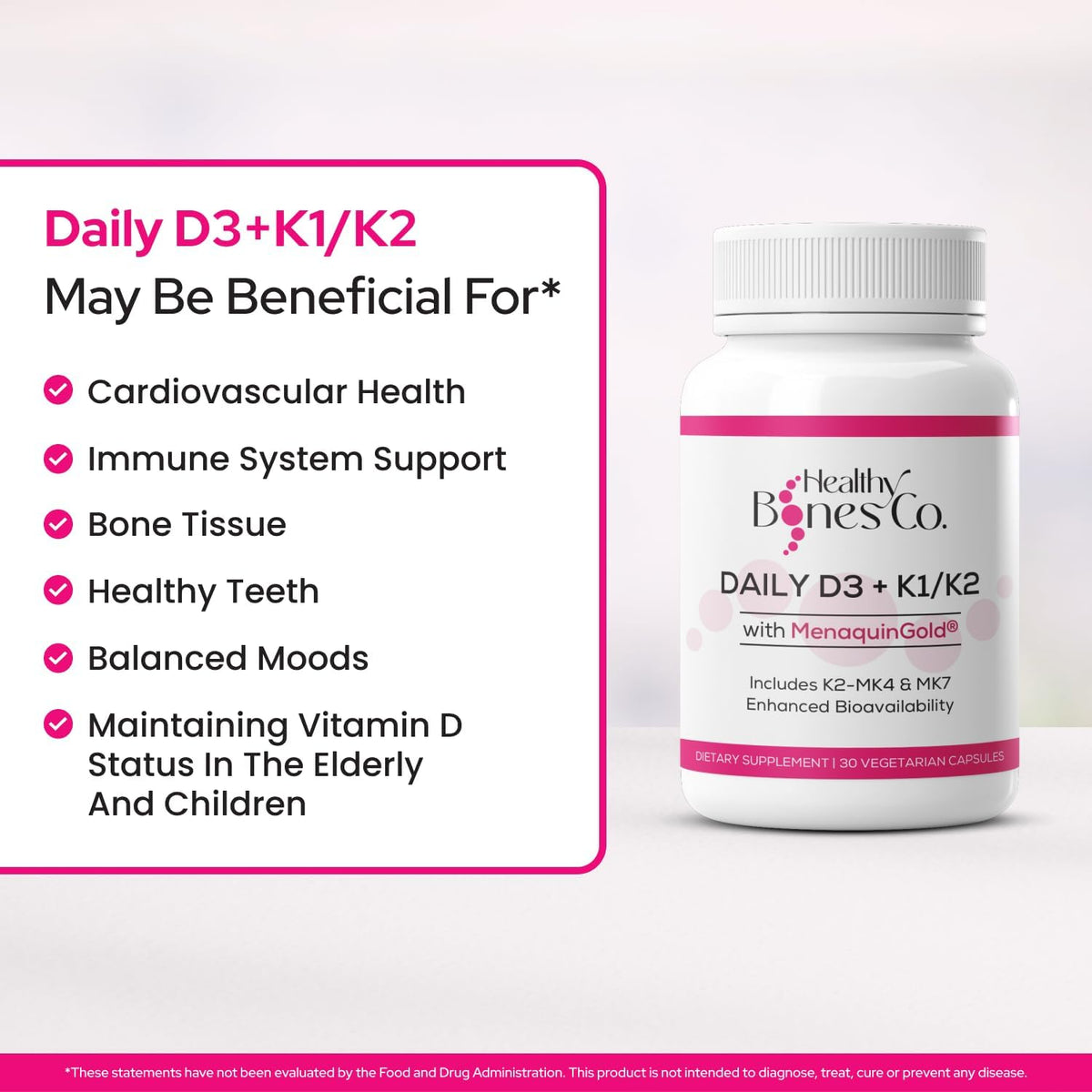 Premium D3 K2 - Full Spectrum Vitamin D3 K2, 2000 IU D3 + MK7 + MK4 + K1, 30 Capsules - görsel 3