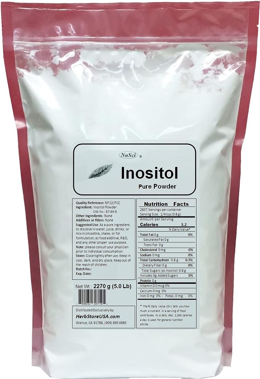 NuSci Inositol Bulk Pure Powder 1000g NF12 & FCC Quality Standard - görsel 2