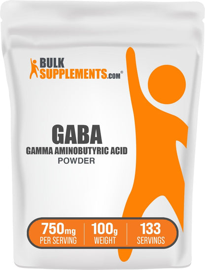 GABA Powder – Gamma Aminobutyric Acid Supplement, 750mg per Serving, 100g