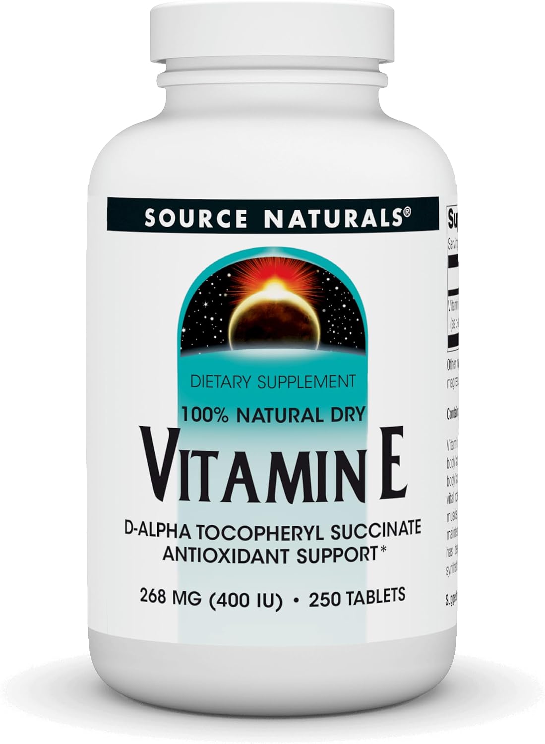 Source Naturals Vitamin E, 400 IU Fat-Soluble Antioxidant - 100 Tablets - görsel 5
