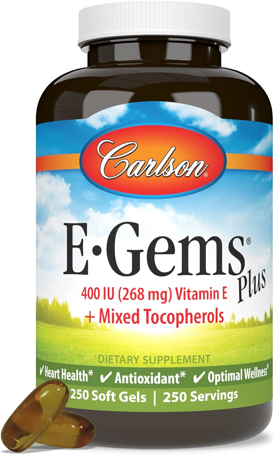 Carlson E-Gems Plus - Natural Vitamin E 400 IU, 250 Soft Gels - görsel 5