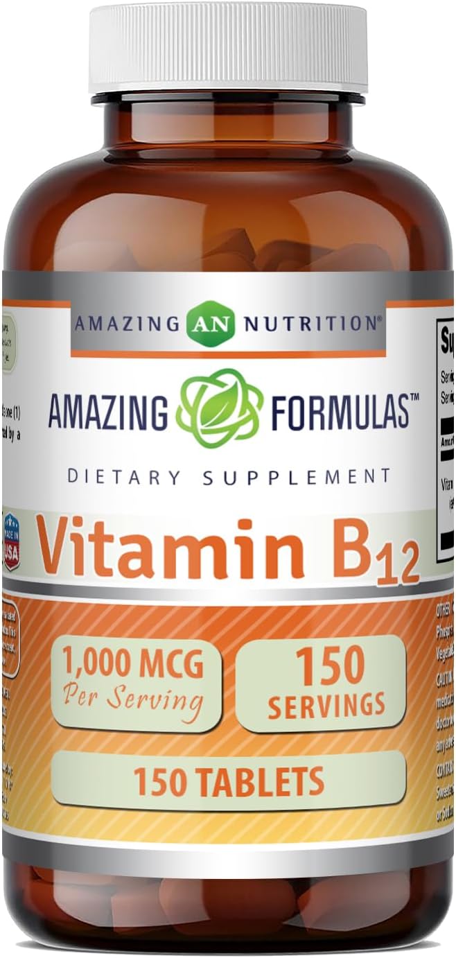 Amazing Formulae Vitamin B12 (Cyanocobalamin) 1000 mcg – 150 Tablets - görsel 1