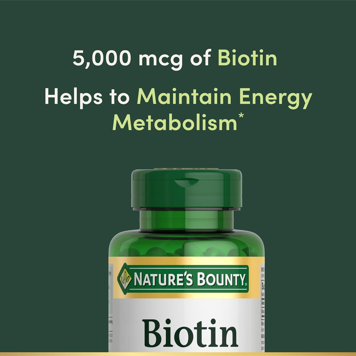 Nature's Bounty Biotin 5000 mcg, 150 Softgels - görsel 3