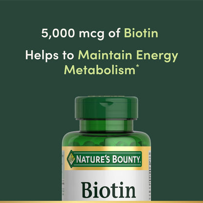 Nature's Bounty Biotin 5000 mcg, 150 Softgels
