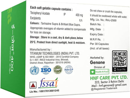 genone E-Gen 400 Vitamin E Capsules (30 Capsules)