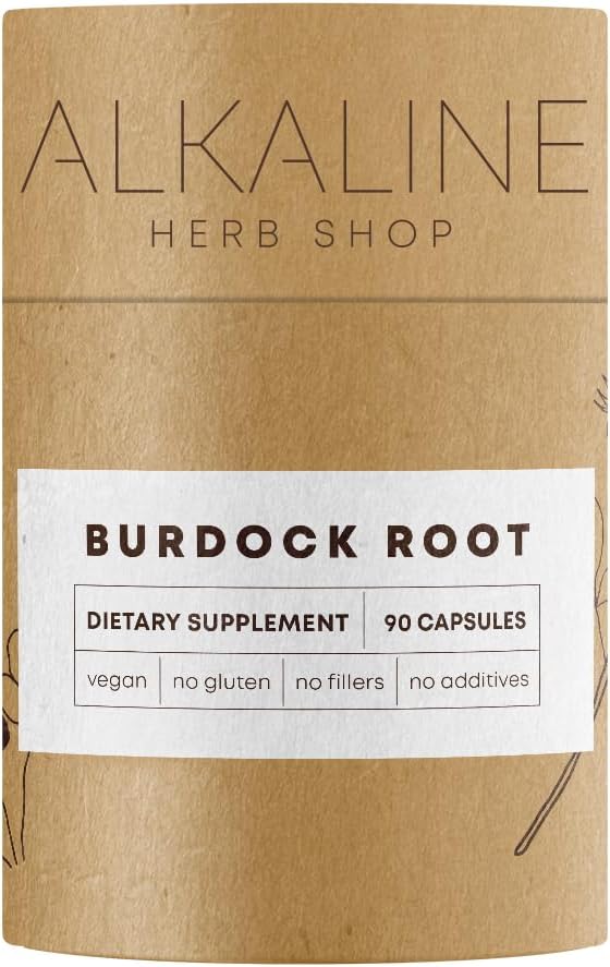 Alkaline Herb Shop Burdock Root Supplement 90 Capsules - görsel 1