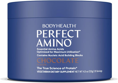 BodyHealth PerfectAmino - BCAA and EAA Powder for Pre and Post Workout - Lemon Lime - 20 Servings