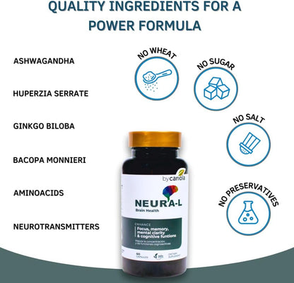 Neural-L Natural Brain Support Supplement – 60 Capsules