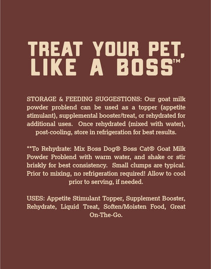 Boss Dog Goat Milk Powder Problend, 12 oz (340 g) Bag