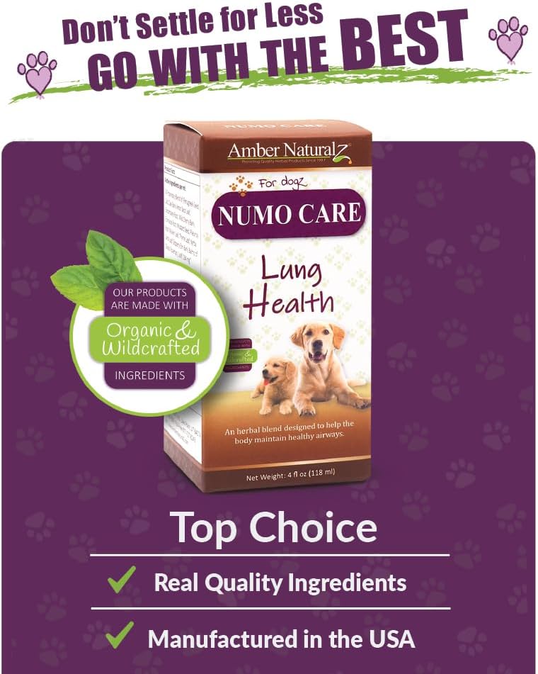 Amber NaturalZ Numo Care Respiratory Support for Dogs - Herbal Lung Formula (118 ml) - görsel 5