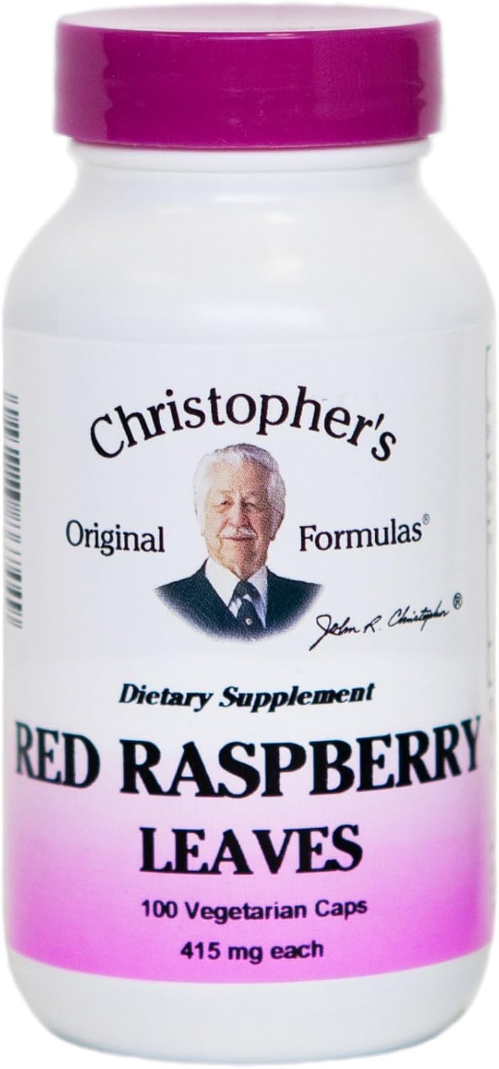 Christopher's Original Formulae - Red Raspberry Leaves - 450 mg - 100 Vegetarian Capsules - görsel 1