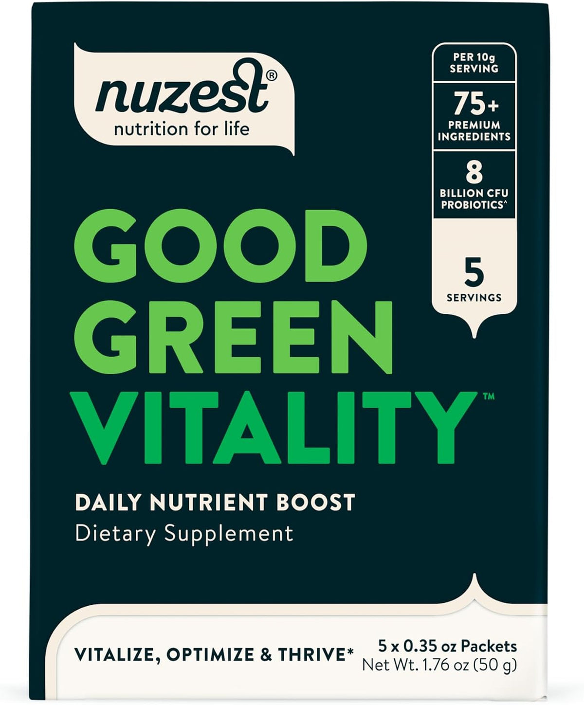 Nuzest Greens Powder Good Green Vitality – Vitamins, Minerals & Superfoods – Vegan Multivitamin Supplement (300g) - görsel 10
