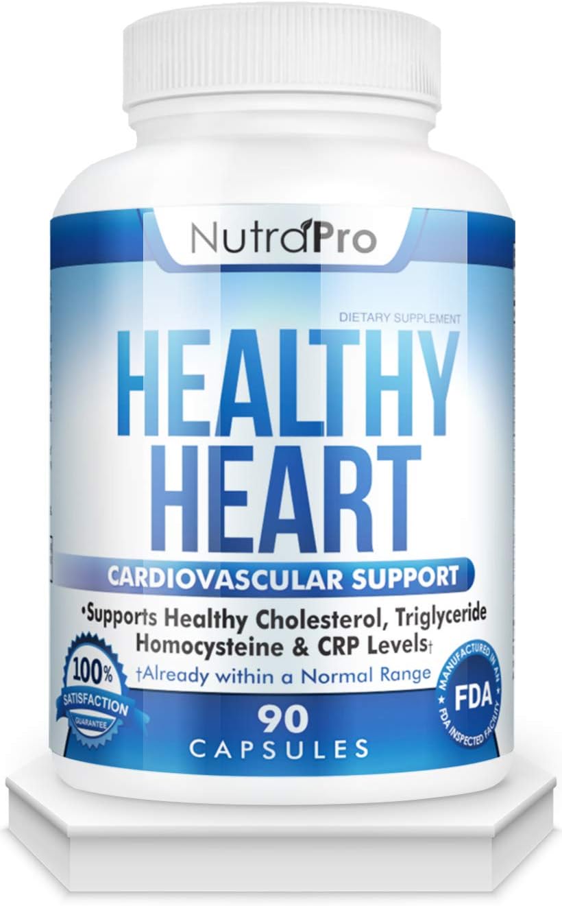 NutraPro Healthy Heart - Heart Health Supplements, Artery Cleanse & Protect, Supports Healthy Cholesterol and Triglycerides, GMP Certified - görsel 1