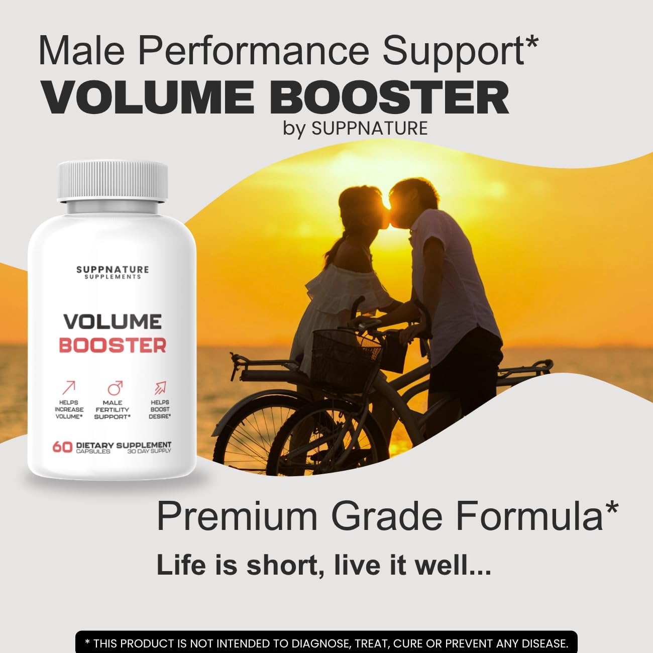 Volume Booster Pills Male Support Advanced Formula, Volume Booster for Men Dietary Supplement, 60 Tablets - görsel 2