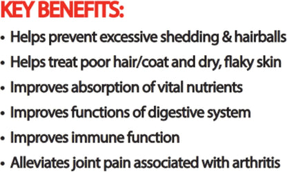 HealthyCoat Dog Food Supplement - Quart - Supports Healthy Skin & Coat, Immune System, and Joint Health