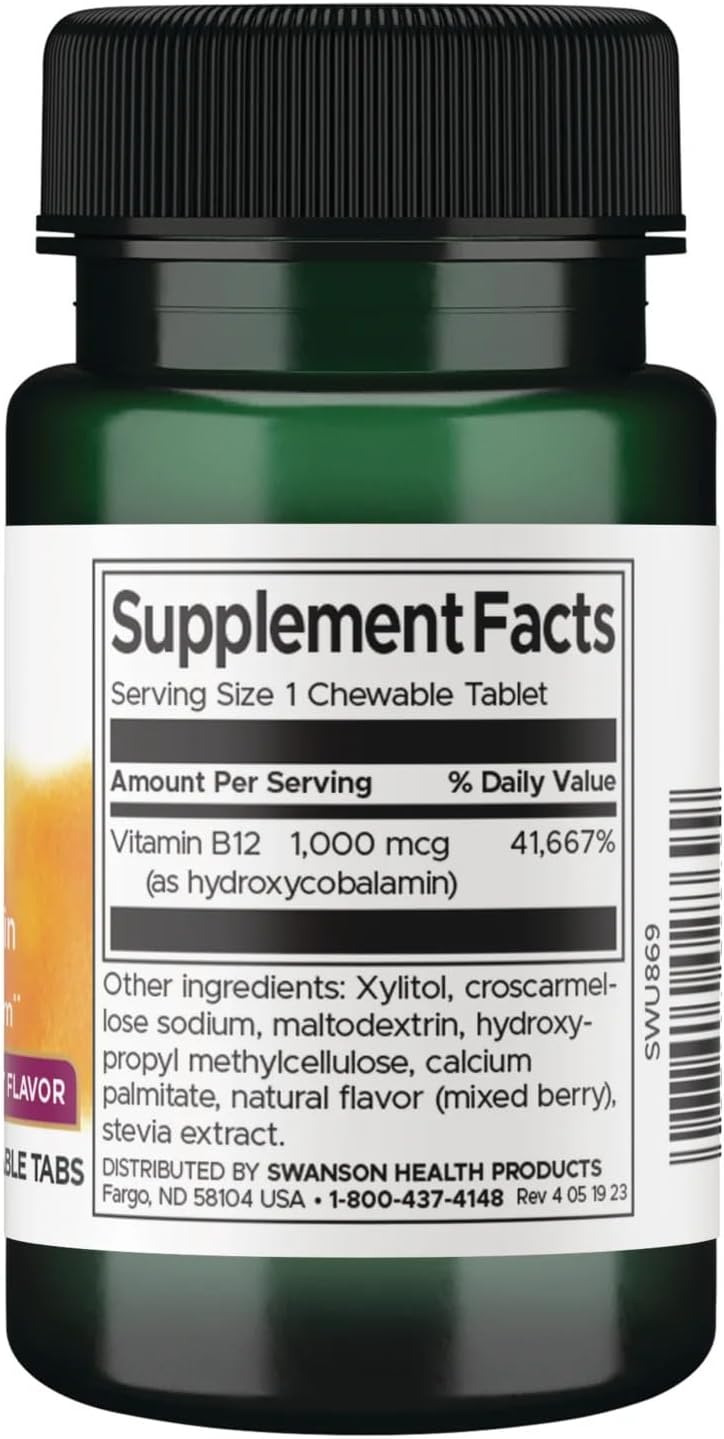 Swanson Supplemelts Sublingual Vitamin B-12, 5 mg, 60 Lozenges (2-Pack) - görsel 2