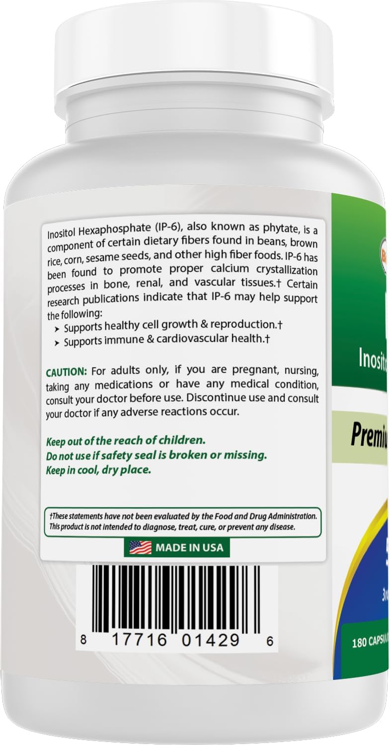 Best Naturals IP-6 510 mg 180 Capsules - görsel 7
