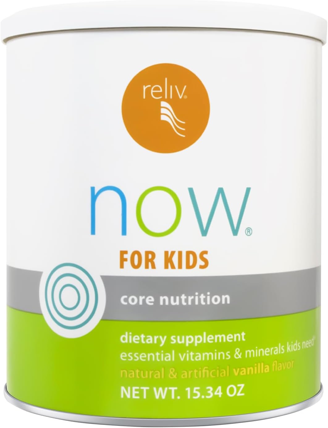RELIV Now for Kids Vanilla - Nutritional Shake with Essential Vitamins, Minerals, Carbohydrates & Protein for Sustained Energy, 15 Servings - görsel 1