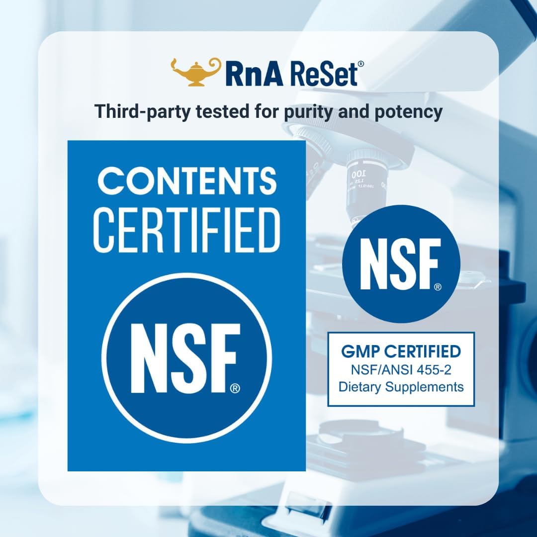 RnA ReSet ReAline – Methylated B Complex with Taurine & Methionine, Active B Vitamins (60 Capsules) NSF Certified - görsel 2
