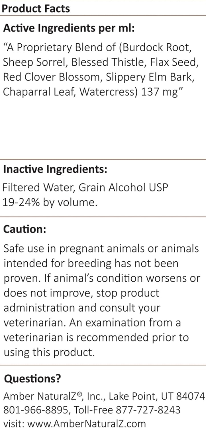Amber NaturalZ Life Cell Support Herbal Supplement for Pets - Liver and Lymphatic Support, 30 ml - görsel 7