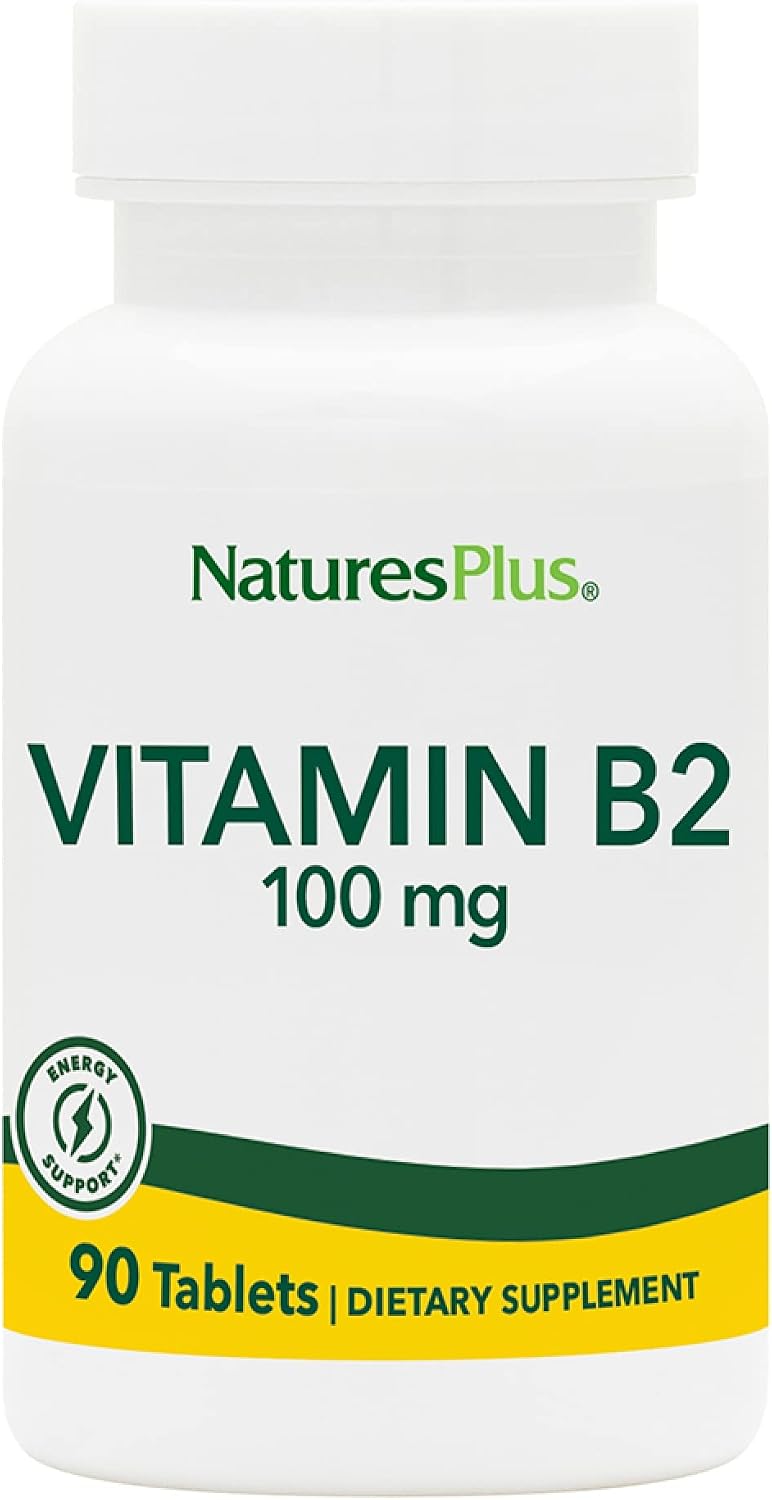 NaturesPlus Vitamin B2 250 mg - 60 Sustained Release Tablets - Supports Energy Metabolism, Nervous System, Skin Health & Red Blood Cells - Antioxidant Protection - Vegetarian, Gluten Free - görsel 10