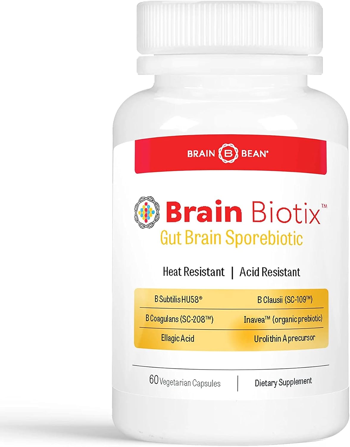 Brain Bean Brain Biotix - Spore-Based Probiotic and Prebiotic, 30 Servings - görsel 1