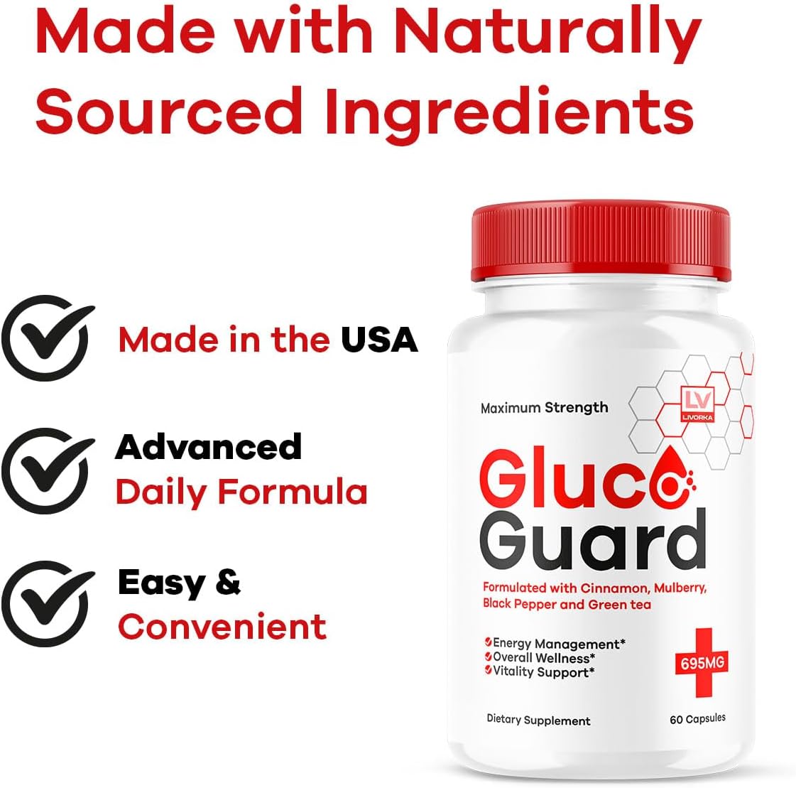 GlucoGuard Capsules - Advanced Blood Support Formula, 30 Capsules - görsel 5