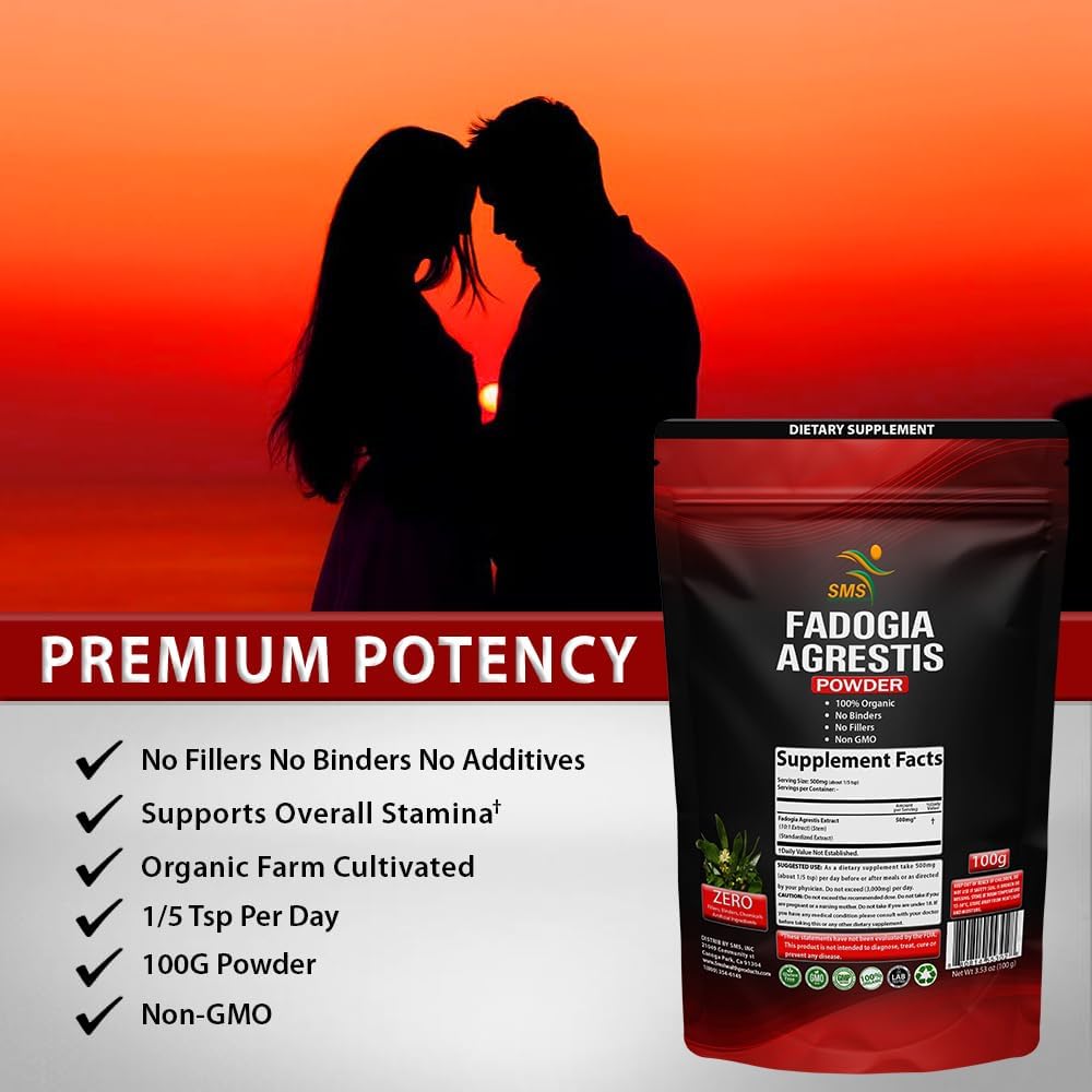 Fadogia Agrestis Extract Powder - Maximum Strength 10:1 Extract, Organic, 100g - görsel 2