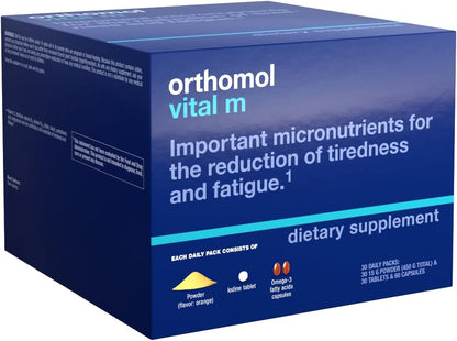 Orthomol Vital M Powder and Tablet Pack for Men, 30-Day Food Supplement