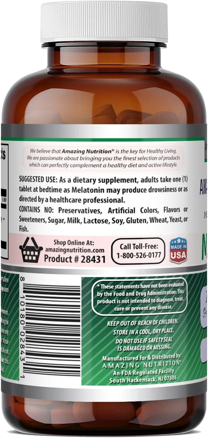 Amazing Formulae Melatonin Supplement, 20 mg, 60 Tablets