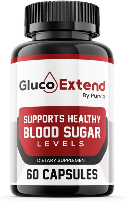 Gluco Advanced Formula Capsules - Maximum Strength Blend - Overall Wellbeing Support Formula (60 Capsules)