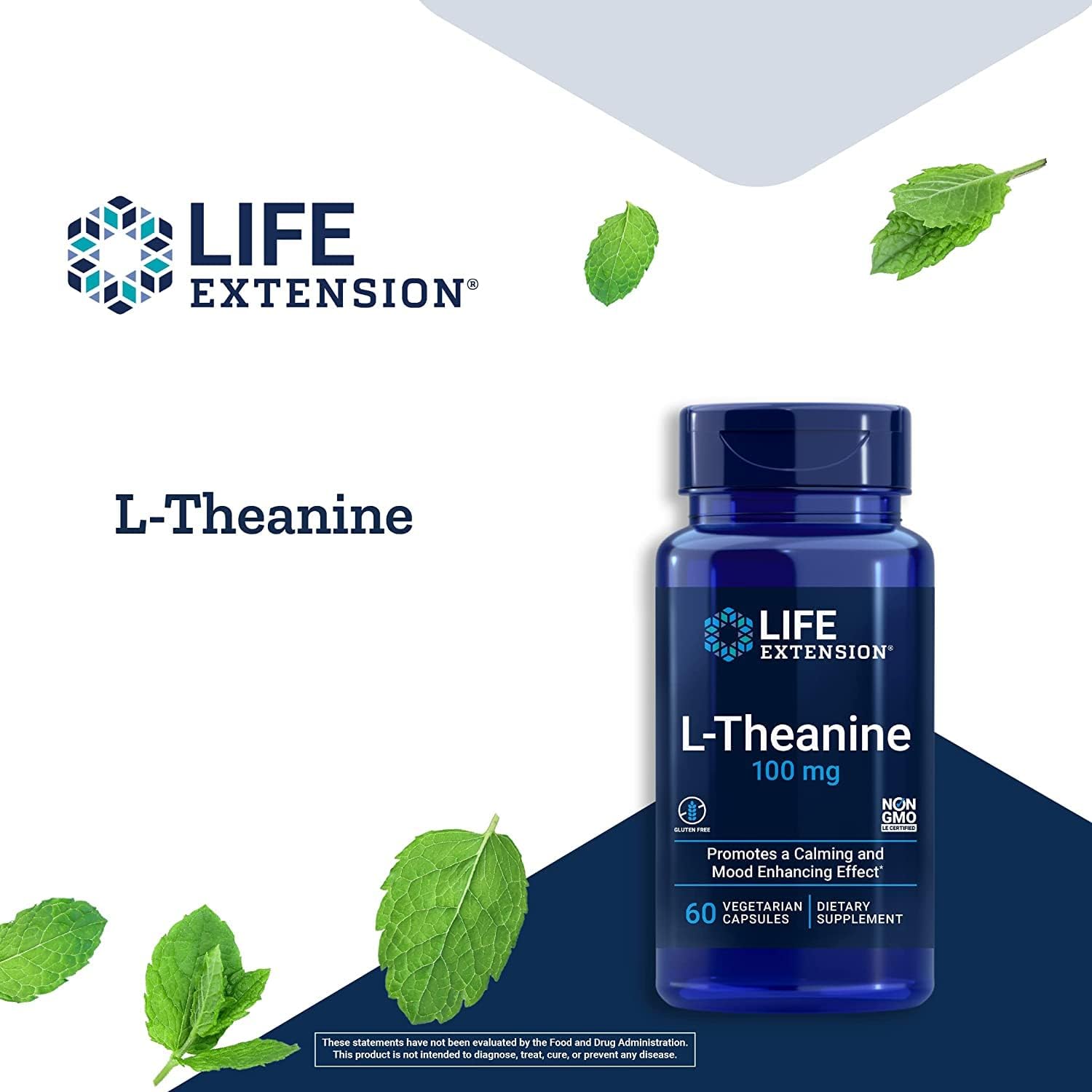 Life Extension L-Theanine - Twin Pack of 120 Vegetarian Capsules - görsel 3