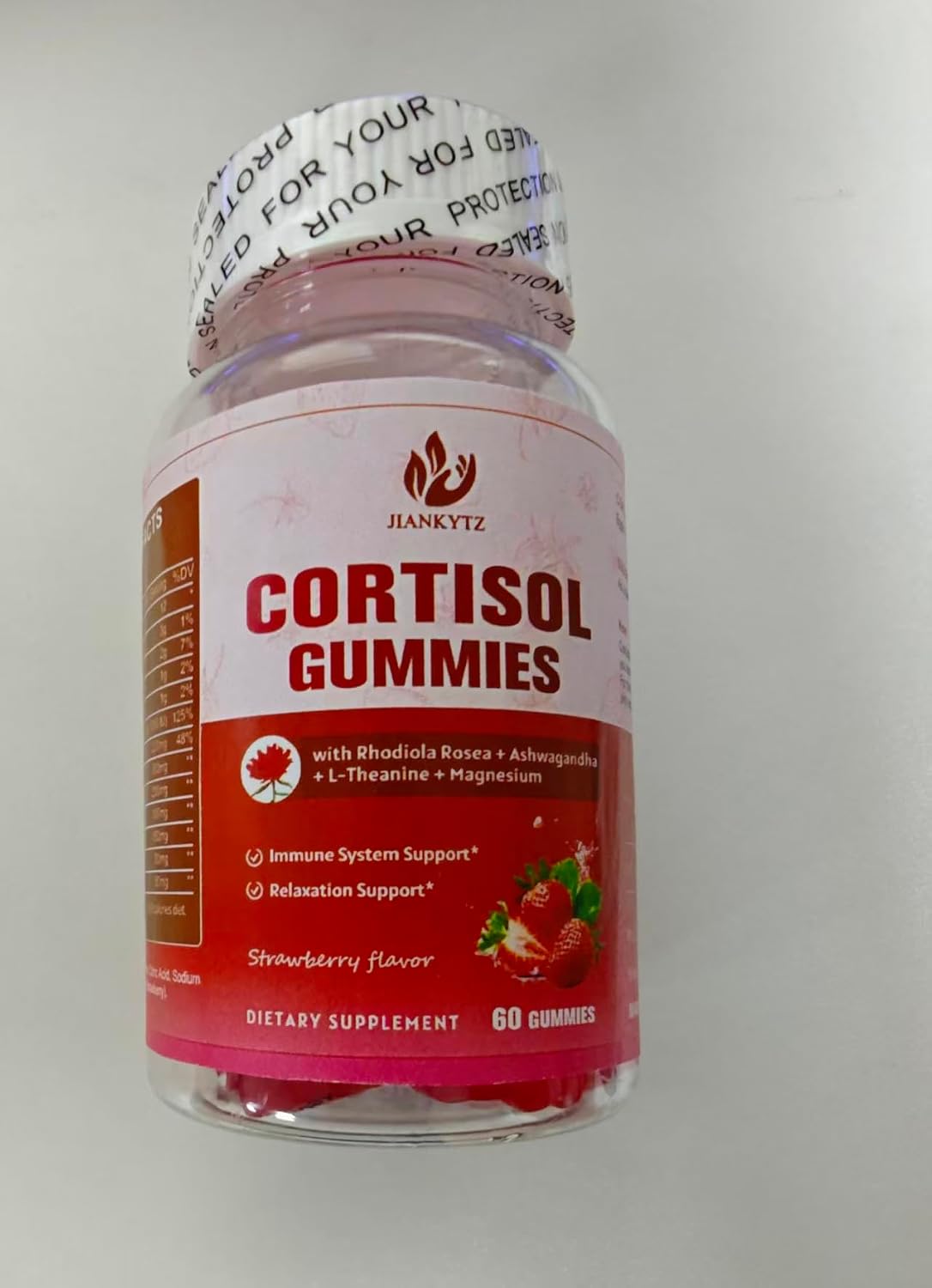 Cortisol Gummies for Women with Ashwagandha, Rhodiola Rosea, L-Theanine, Magnesium, Vitamin D3 for Sleep Support, Balanced Cortisol, Vegan, 60 Gummies - görsel 7