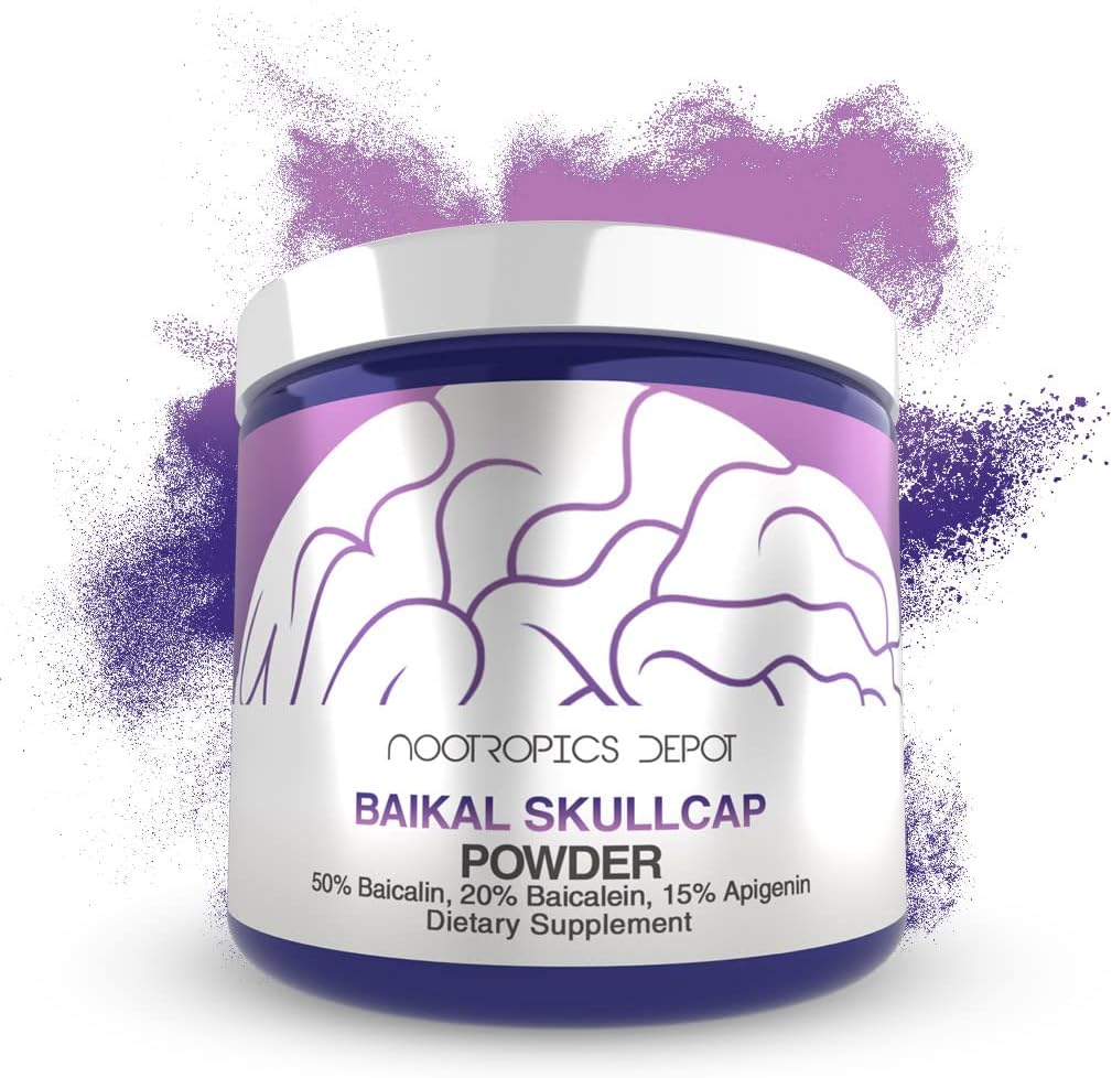 Baikal Skullcap Extract Powder | 30 Grammes | Standardised to Apigenin, Baicalein, Baicalin - görsel 1