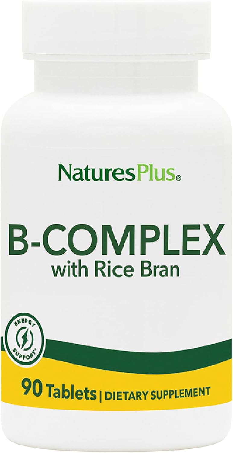 NaturesPlus B-Complex with Rice Bran - 90 Tablets - görsel 1