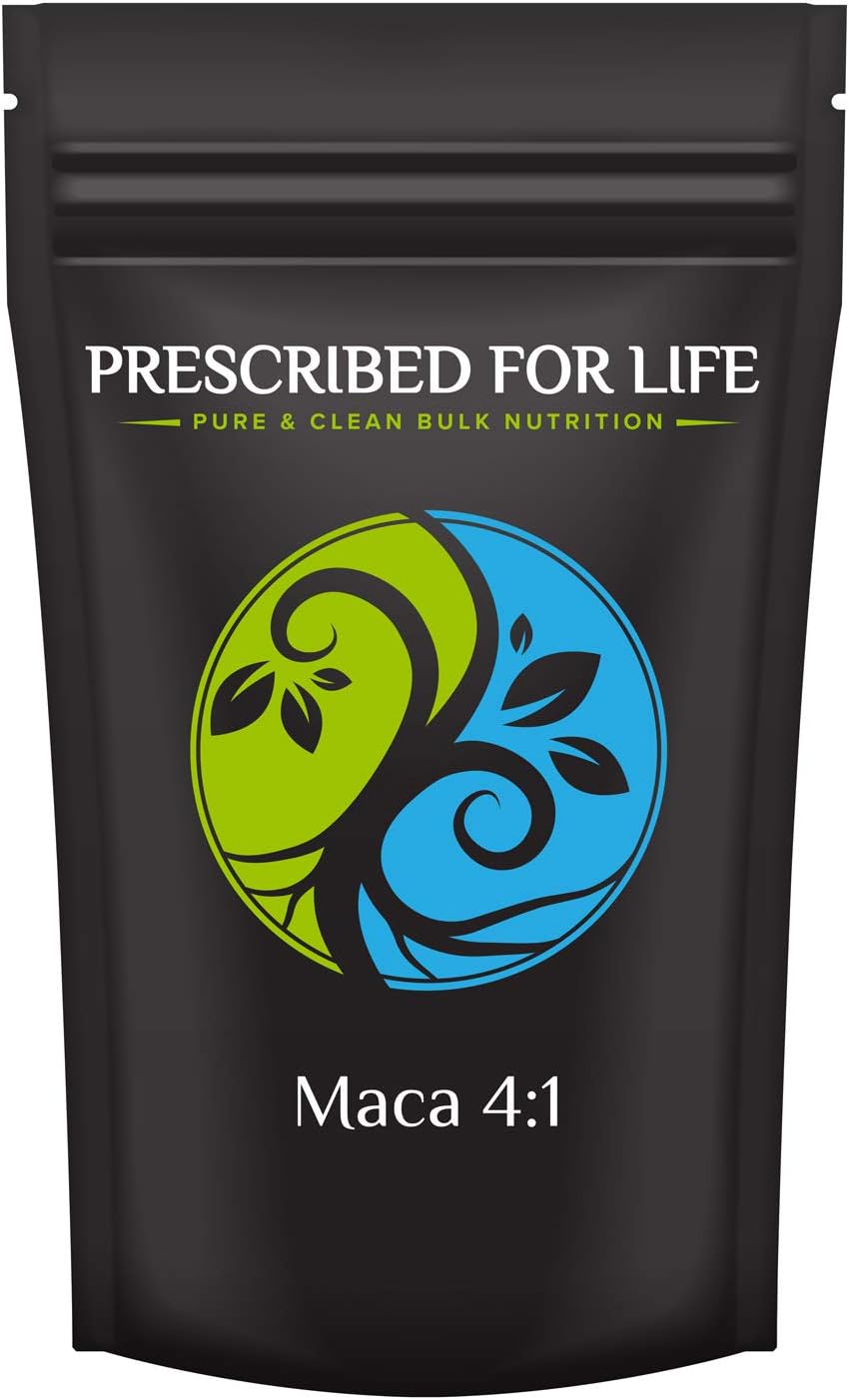 Prescribed For Life Maca Root Powder 4:1, All Natural Maca Powder, Vegan, Gluten-free, Non GMO (4 oz / 113 g) - görsel 1