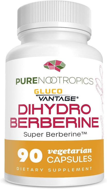 Pure Nootropics Dihydroberberine Food Supplement (GlucoVantage) 100 mg, 90 Capsules - Super Berberine