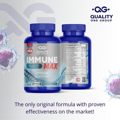 Immune Support Complex Food Supplement with Vitamin C, E, Quercetin, Graviola, Garlic, Selenium, Grape Seed, Advanced Immune Defence, Supports Overall Health, Provides Vital Nutrients & Antioxidants