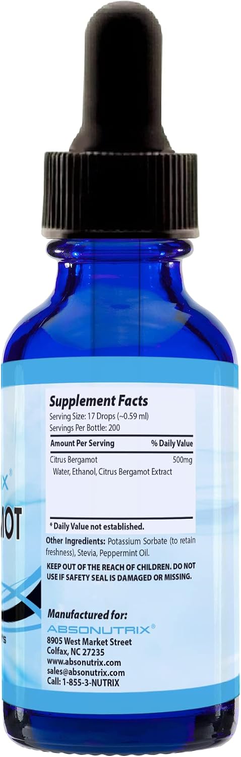 Absonutrix Citrus Bergamot Extract 500 mg – Liquid Drops, 118 ml (200 Servings) - görsel 4