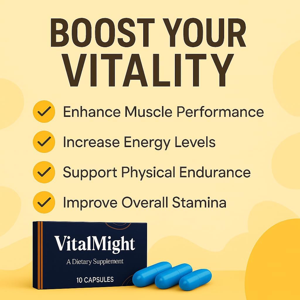 Vital Might Sports Nutrition – Men's Performance & Endurance Supplement, 10 Capsules - görsel 2